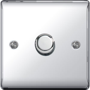 BG NEXUS NPC81 1 GANG 2 WAY LED DIMMER SWITCH POLISHED CHROME