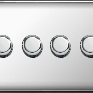 BG NEXUS NPC84 4 GANG 2 WAY LED DIMMER SWITCH POLISHED CHROME