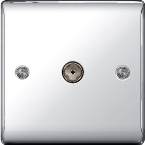 BG NEXUS NPC60 1 GANG TV COAXIAL SOCKET (NON ISOLATED) POLISHED CHROME
