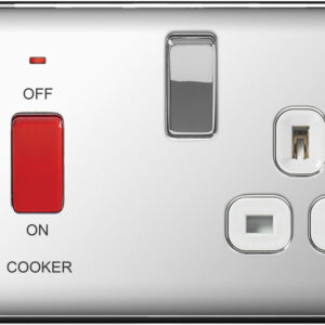BG NEXUS NPC70W 45 AMP COOKER PANEL POLISHED CHROME