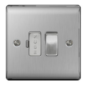BG NEXUS NBS50 SWITCHED FUSED SPUR BRUSHED STEEL