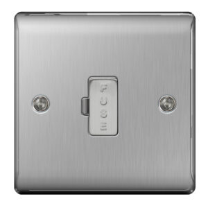 BG NEXUS NBS54 UNSWITCHED FUSED SPUR BRUSHED STEEL