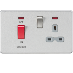 KNIGHTSBRIDGE SFR8333NBCG SCREWLESS FLATPLATE COOKER PANEL WITH NEON