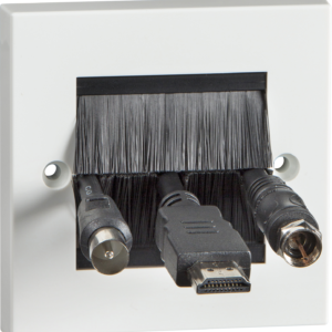 NETBRUSH2G 2 GANG LETTERBOX STYLE FACEPLATE