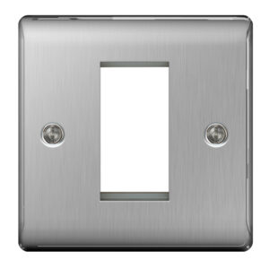BG NEXUS NBSEMS1 DECORATIVE METAL 1 GANG MODULAR FACEPLATE