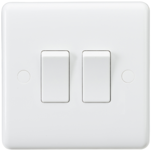 KNIGHTSBRIDGE CURVED CU3000 10A 2 GANG 2 WAY SWITCH