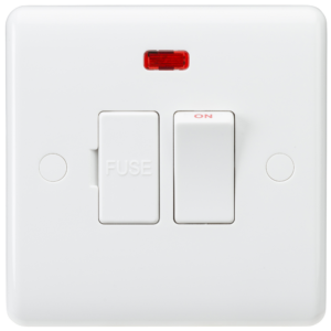 KNIGHTSBRIDGE CURVED CU6300N SWITCH FUSE SPUR WITH NEON