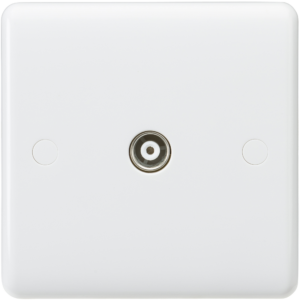 KNIGHTSBRIDGE CURVED CU0100 COAX TV OUTLET NON-ISOLATED