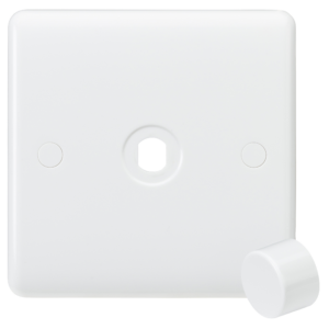 KNIGHTSBRIDGE CURVED CU1DIM 1 GANG DIMMER PLATE WITH MATCHING DIMMER CAP