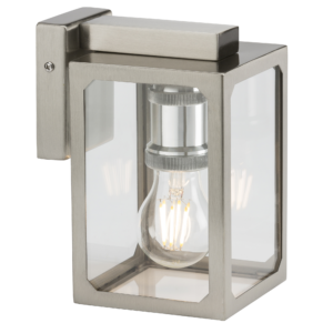 KNIGHTSBRIDGE LANT STAINLESS STEEL WALL LANTERN