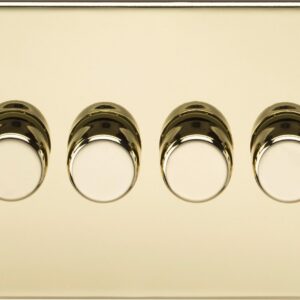 KNIGHTSBRIDGE SF2194PB SCREWLESS FLATPLATE 4 GANG LED DIMMER SWITCH