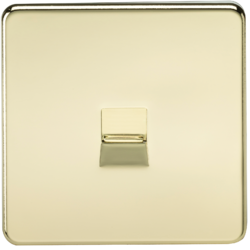 KNIGHTSBRIDGE SF7300PB SCREWLESS FLATPLATE TELEPHONE MASTER SOCKET