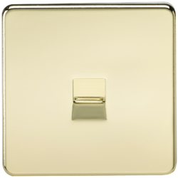 KNIGHTSBRIDGE SF7400PB SCREWLESS FLATPLATE TELEPHONE EXTENSION SOCKET