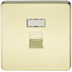 KNIGHTSBRIDGE SFRJ45PB SCREWLESS FLATPLATE RJ45 NETWORK OUTLET