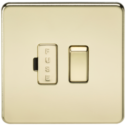 KNIGHTSBRIDGE SF6300PB SCREWLESS FLATPLATE SWITCHED FUSED SPUR UNIT