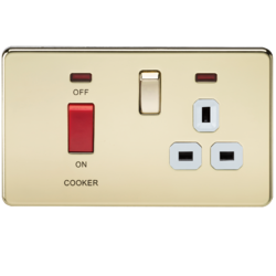 KNIGHTSBRIDGE SFR8333NPBW SCREWLESS FLATPLATE COOKER PANEL WITH NEON