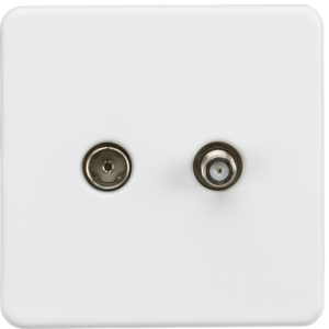 KNIGHTSBRIDGE SF0140MW SCREWLESS FLATPLATE TV AND SAT TV OUTLET