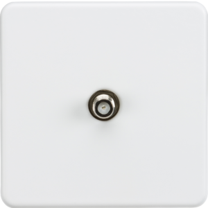KNIGHTSBRIDGE SF0150MW SCREWLESS FLATPLATE 1 GANG SAT TV OUTLET