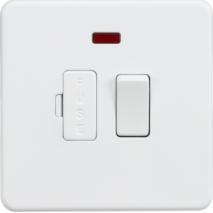 KNIGHTSBRIDGE SF6300NMW SCREWLESS FLATPLATE SWITCHED FUSED SPUR UNIT WITH NEON