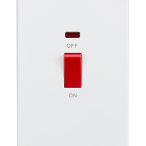 KNIGHTSBRIDGE SF8332NMW SCREWLESS FLATPLATE 45A SWITCH WITH NEON