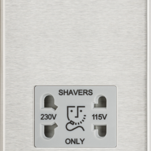 KNIGHTSBRIDGE SF8900BCG SCREWLESS FLATPLATE 115V/230V DUAL VOLTAGE SHAVER SOCKET
