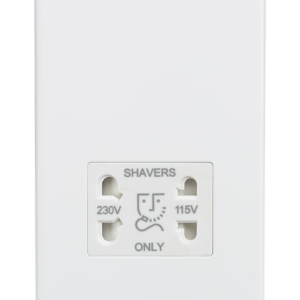 KNIGHTSBRIDGE SF8900MW SCREWLESS FLATPLATE 115V/230V DUAL VOLTAGE SHAVER SOCKET