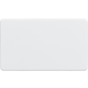 KNIGHTSBRIDGE SF8360MW SCREWLESS FLATPLATE 2 GANG BLANKPLATE
