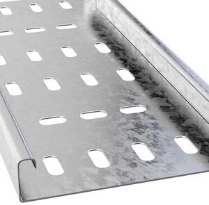 TRENCH MDT100TR 4" GALVANISED CABLE TRAY MEDIUM DUTY RETURN EDGE 3 METRE LENGTH