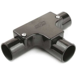 UNIVOLT IT20BK 20MM PVC CONDUIT INSPECTION TEE BLACK