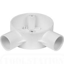 UNIVOLT CB25/AW 25MM PVC CIRCULAR 2 WAY BESA ANGLE BOX WHITE