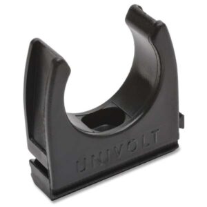 UNIVOLT CL25BK 25MM PVC CONDUIT SPRING CLIP SADDLE BLACK