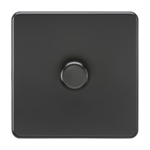 KNIGHTSBRIDGE SF2191MBB SCREWLESS FLATPLATE 1 GANG LED DIMMER SWITCH