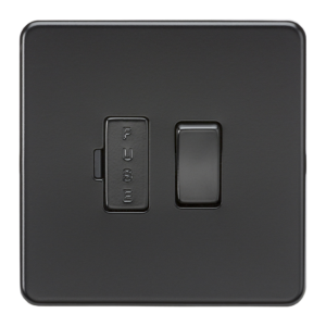 KNIGHTSBRIDGE SF6300MBB SCREWLESS FLATPLATE SWITCHED FUSED SPUR UNIT