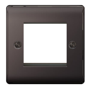 BG NEXUS NBNEMS2 DECORATIVE METAL 1 GANG TWIN MODULAR FACEPLATE
