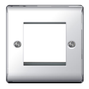 BG NEXUS NPCEMS2 DECORATIVE METAL 1 GANG TWIN MODULAR FACEPLATE