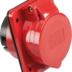 IN0018 32 AMP 3 PIN NEUTRAL & EARTH 415 VOLT ANGLED PANEL SOCKET
