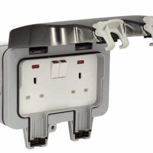 WP22 BG STORM 13AMP 2 GANG WEATHERPROOF SOCKET IP66