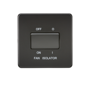 KNIGHTSBRIDGE SF1100MBB SCREWLESS FLATPLATE 10A 3 POLE FAN ISOLATOR SWITCH