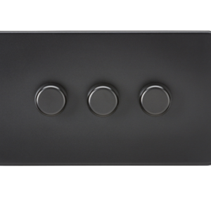 KNIGHTSBRIDGE SF2193MBB SCREWLESS FLATPLATE 3 GANG LED DIMMER SWITCH