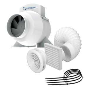 MONSOON UMDTK-W IN-LINE SHOWER FAN KIT WHITE