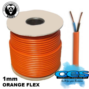 1.0MM 3182Y 2 CORE ROUND ORANGE FLEX