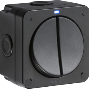 KNIGHTSBRIDGE OP3 IP66 2 GANG 2 WAY WEATHERPROOF SWITCH