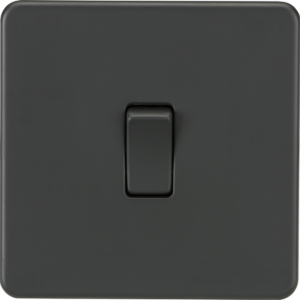 KNIGHTSBRIDGE SF2000AT SCREWLESS FLATPLATE 1 GANG SWITCH