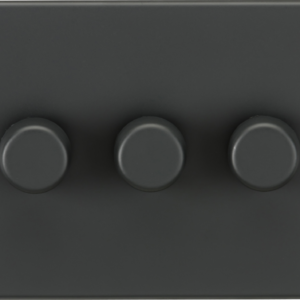 KNIGHTSBRIDGE SF2193AT SCREWLESS FLATPLATE 3 GANG LED DIMMER SWITCH
