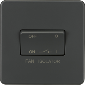 KNIGHTSBRIDGE SF1100AT SCREWLESS FLATPLATE 10A 3 POLE FAN ISOLATOR SWITCH