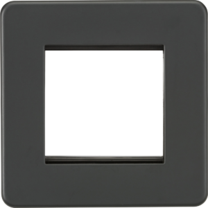 KNIGHTSBRIDGE SF2GAT SCREWLESS FLATPLATE 2 GANG MODULAR FACEPLATE