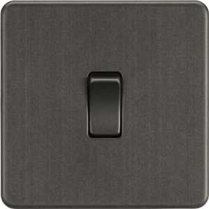 KNIGHTSBRIDGE SF2000SB SCREWLESS FLATPLATE 1 GANG SWITCH