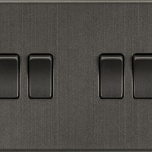 KNIGHTSBRIDGE SF4100SB SCREWLESS FLATPLATE 4 GANG SWITCH