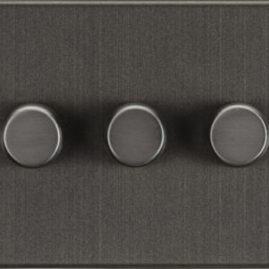 KNIGHTSBRIDGE SF2193SB SCREWLESS FLATPLATE 3 GANG LED DIMMER SWITCH