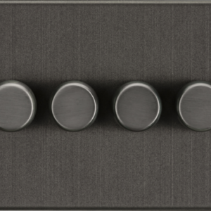 KNIGHTSBRIDGE SF2194SB SCREWLESS FLATPLATE 4 GANG LED DIMMER SWITCH